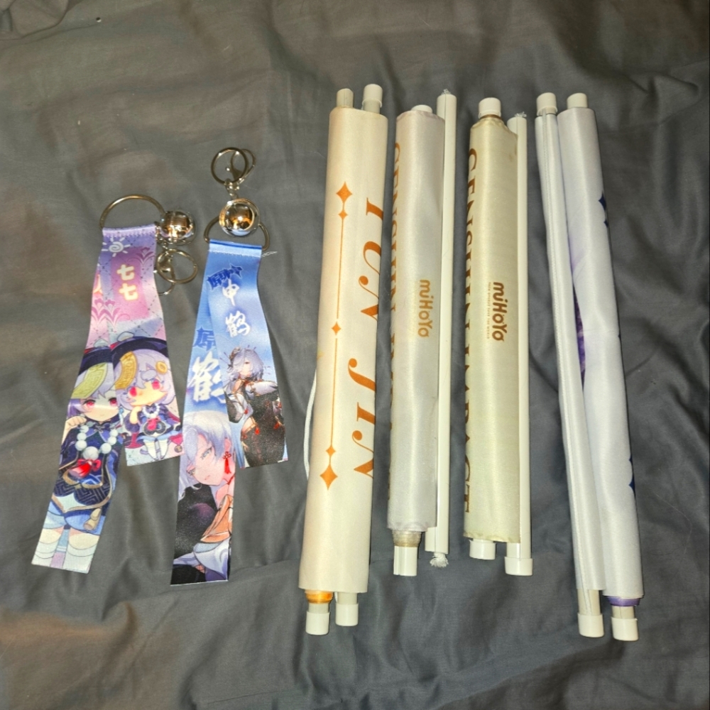 Genshin Impact character Banners and Keychains